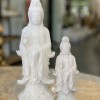 Tượng phật bà quan âm dáng đứng đá trắng 20cm - 25cm - 30cm T087
