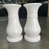 Cặp lọ hoa đá trắng nguyên khối cao 30cm T084