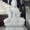 Tượng quan âm đá trắng cao 40cm T078