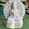 Tượng phật bà nghìn mắt nghìn tay đá trắng cao 50P T095
