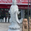 Tượng phật quan âm đá trắng nguyên khối cao 2m9, ngang 1m1, dày 90cm T068
