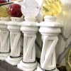 Chân đèn đá trắng nguyên khối cao 70cm T076