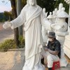 Tượng chúa Giêsu đá trắng cao 1.9m T201