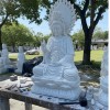 Tượng quan âm đá trắng nguyên khối cao 1M52 , ngang 60cm , dài 47cm T119