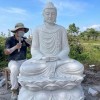 Tượng thích ca ngồi đá nguyên khối Cao 1.8m ngang 1.1m dài 80cm T138