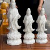 Tượng quan Âm đá trắng còn biểu tượng cho sự may mắn Cao 40cm-50cm-60cm T041