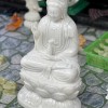 Tượng phật âm ngồi đá trắng nguyên khối cao 60cm T040