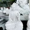 Tượng phật thích ca đá trắng nguyên khối cao 75cm T053