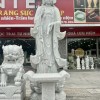 Tượng phật quan âm đá trắng nguyên khối cao 3M60 T044
