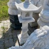 Cây đèn đá trắng nguyên khối - Cao 1m ngang 36cm T103