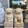 Cặp kỳ lân đá cẩm vân nguyên khối cao 70cm T020