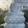 Tượng phật thích ca đá trắng nguyên khối cao 2.2m - ngang 1.5m dài 1.05m T215