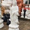Tượng phật bà quan âm đá trắng nguyên khối cao 1.1m T259