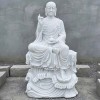 Bức tượng địa tạng vương bồ tát cao 2m đá trắng nguyên khối T330