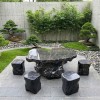 Bộ bàn ghế đá cẩm vân tự nhiên gồm 6 đôn Kích thước 1.5m x 1.0m x 65cm T413
