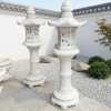 Cặp chân đèn đá trắng nguyên khối cao 110cm T442