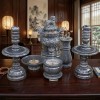 Bộ đồ thờ đá Cẩm thạch tự nhiên nguyên khối T500