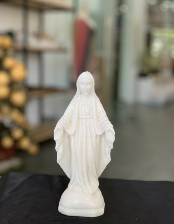 Tượng đức mẹ maria đá trắng cao 20cm T085