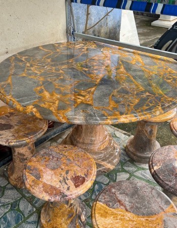 Bộ bàn ghế đá cẩm vân T023