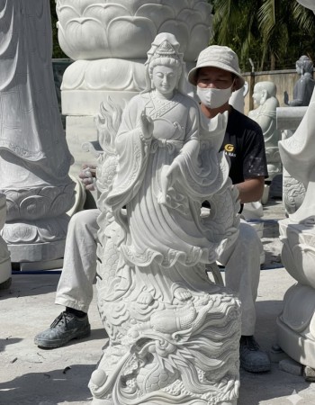 Tượng phật quan âm đứng cao 1,6m ngang 60cm dài 40cm T173