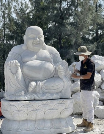 Tượng phật di lặc Cao 3M ngang 2.8M dài 1.2M T161