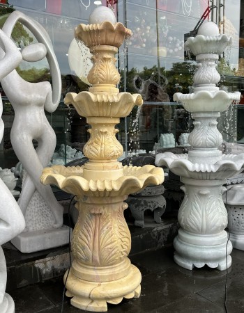 Thuỷ luân nước đá trắng cao 1m4 mang đến vận khí tốt T062