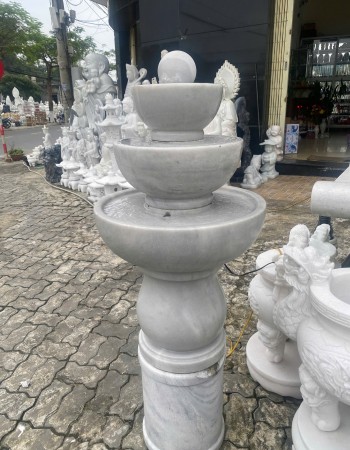 Thuỷ luân nước đá trắng nguyên khối cao 1m3 T111