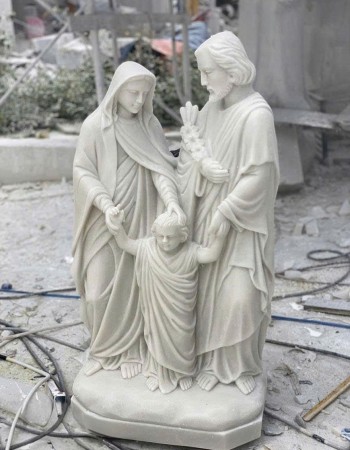 Tượng Gia đình Thánh Gia đá trắng cao 1m T205