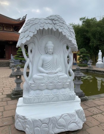 Tượng phật thích ca lá bồ đề cao 2.5m ngang 1.5m T318