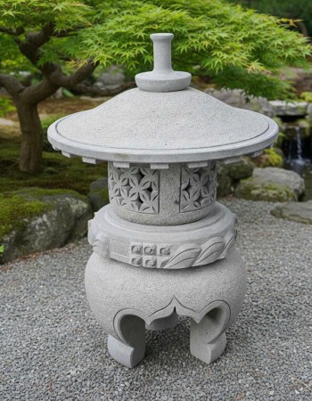 Cặp chân đèn sa thạch tự nhiên cao 60cm ngang 40cm T335