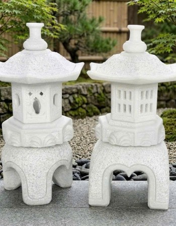 Chân đèn đá tự nhiên nguyên khối, cao 55cm T453
