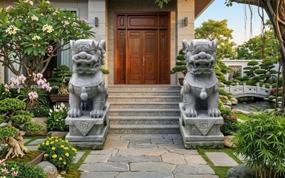Vì Sao Kỳ Lân Đá Trắng Nguyên Khối Tự Nhiên Được Giới Bất Động Sản Săn Đón?