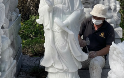 QUAN ÂM ĐÁ TRẮNG NGUYÊN KHỐI – BIỂU TƯỢNG TỪ BI, THANH TỊNH VÀ NGHỆ THUẬT ĐIÊU KHẮC TINH XẢO