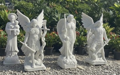 Vì Sao Tượng Thiên Thần Bằng Đá Trắng Tự Nhiên Lại Được Giới Biệt Thự Săn Đón?
