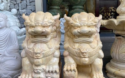 Top 100+ Cặp Kỳ Lân Điêu Khắc Đá Trắng Tự Nhiên Nguyên Khối Đẹp & Chuẩn Phong Thủy