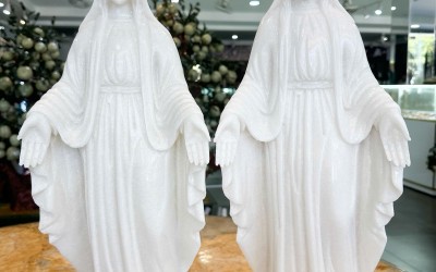 Quy Trình Điêu Khắc Tượng Đức Mẹ Maria Đá Trắng Tự Nhiên Nguyên Khối