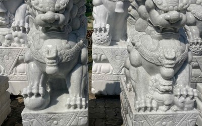 Tượng Điêu Khắc Kỳ Lân Đá Trắng Nguyên Khối – Giá Trị Nghệ Thuật Và Ý Nghĩa Phong Thủy