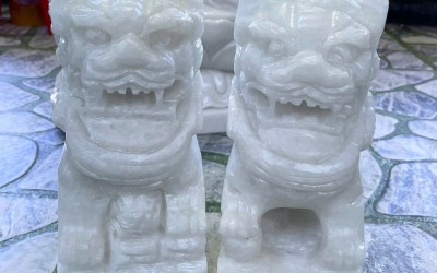 Top Cặp Kỳ Lân Đá Trắng Tự Nhiên – Linh Vật Phong Thủy Chiêu Tài Lộc Được Ưa Chuộng Nhất