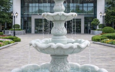 THÁC NƯỚC ĐÁ TRẮNG NGUYÊN KHỐI – GIẢI PHÁP TRANG TRÍ ĐẲNG CẤP CHO KHÔNG GIAN SỐNG