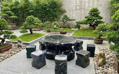 Bộ Bàn Đá Nguyên Khối Tự Nhiên – Đầu Tư Một Lần, Giá Trị Lâu Dài