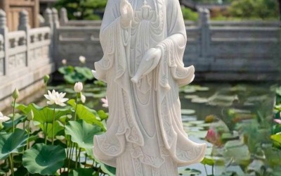 Tinh Hoa Hội Tụ: Top 20+ Mẫu Tượng Phật Bà Quan Âm Đá Trắng Nguyên Khối Đẹp Nhất Được Ưa Chuộng Hiện Nay