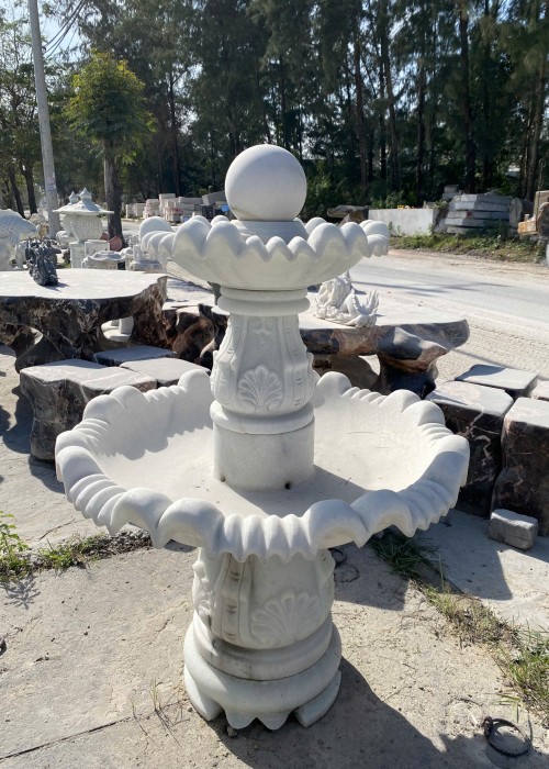 Thủy luân nước đá trắng Cao 1.2m ngang 90cm dài 45cm T187